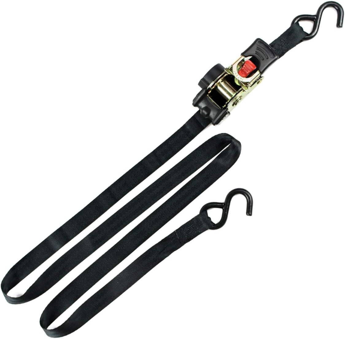 2 Auto Retract Ratchet Straps 1 x 10' Retractable Cargo Tie-Downs K8144