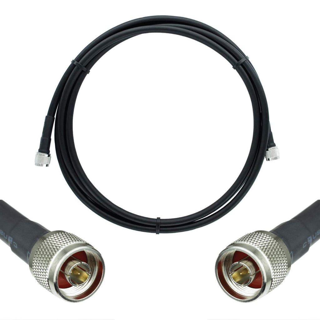Heavy Duty Ultra Low Loss 50ohm Coaxial Cable 100ft Black N Male to N Male L92425
