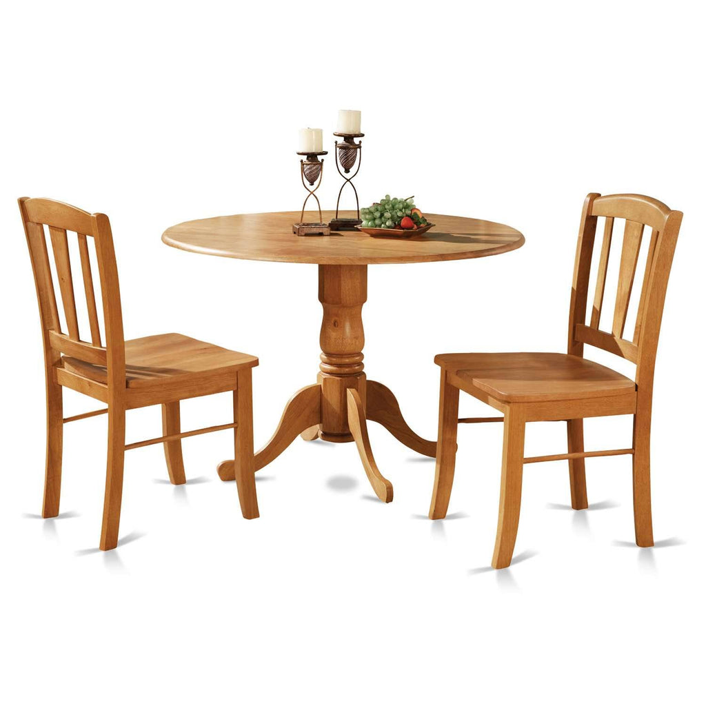 3 PC Oak Kitchen Table and 2 Dinette Chairs Q327670
