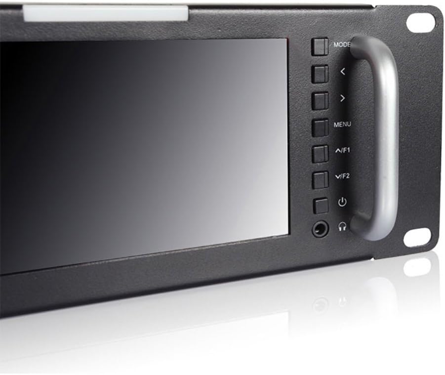 Triple 5 Inch 2RU 800×480 Broadcast LCD Rack Mount Monitor with 3G-SDI, HDMI, AV Input and Output Y298