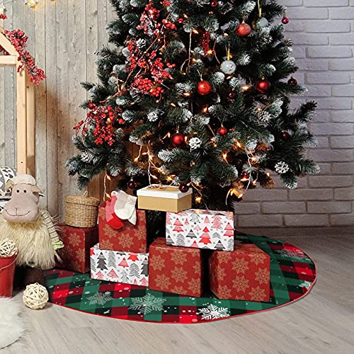 Red 48 inches Plush Christmas Tree Skirt G809287