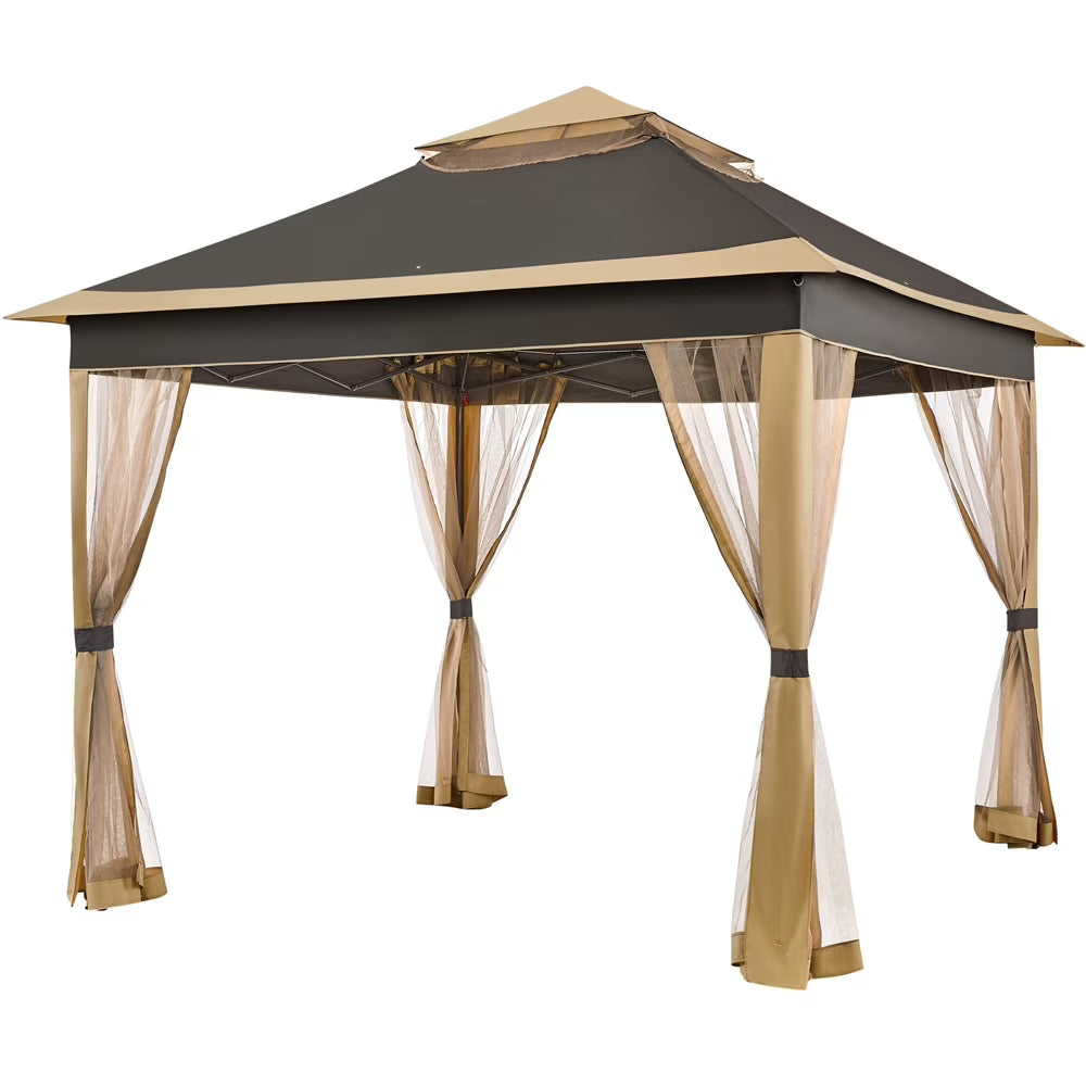 11x11 FT Pop-Up Gazebo with 4 Mesh Sidewalls K5340
