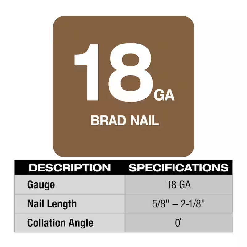 18-Volt Lithium-Ion Brushless Cordless 18-Gauge Brad Nailer K322