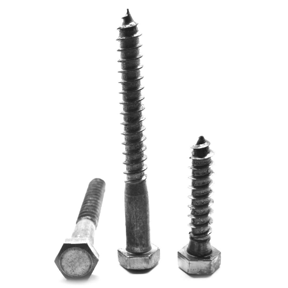 Hex Lag Screw Low Carbon Steel Plain Finish X484574