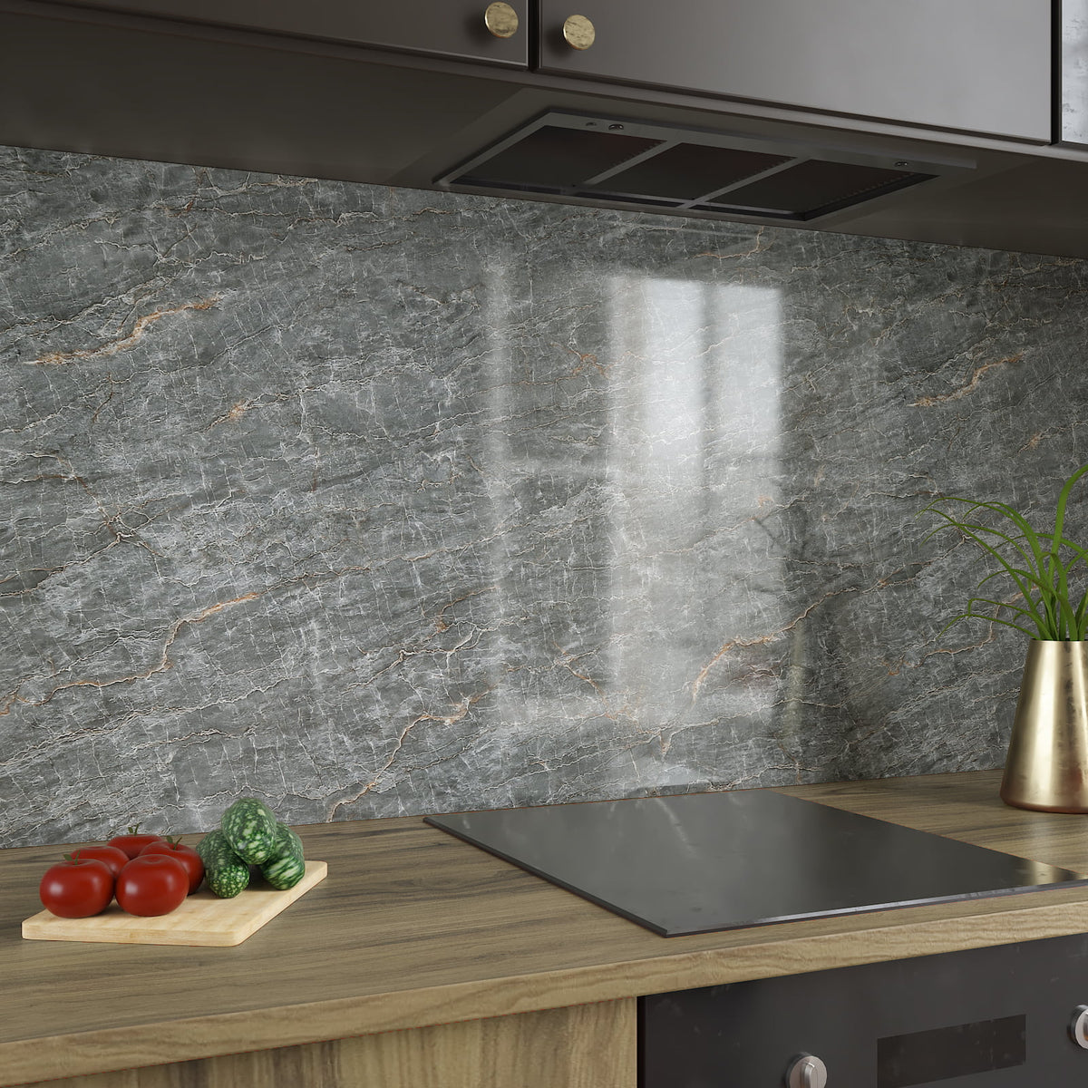 24"x354" Grey Marble Peel and Stick Wallpaper F931
