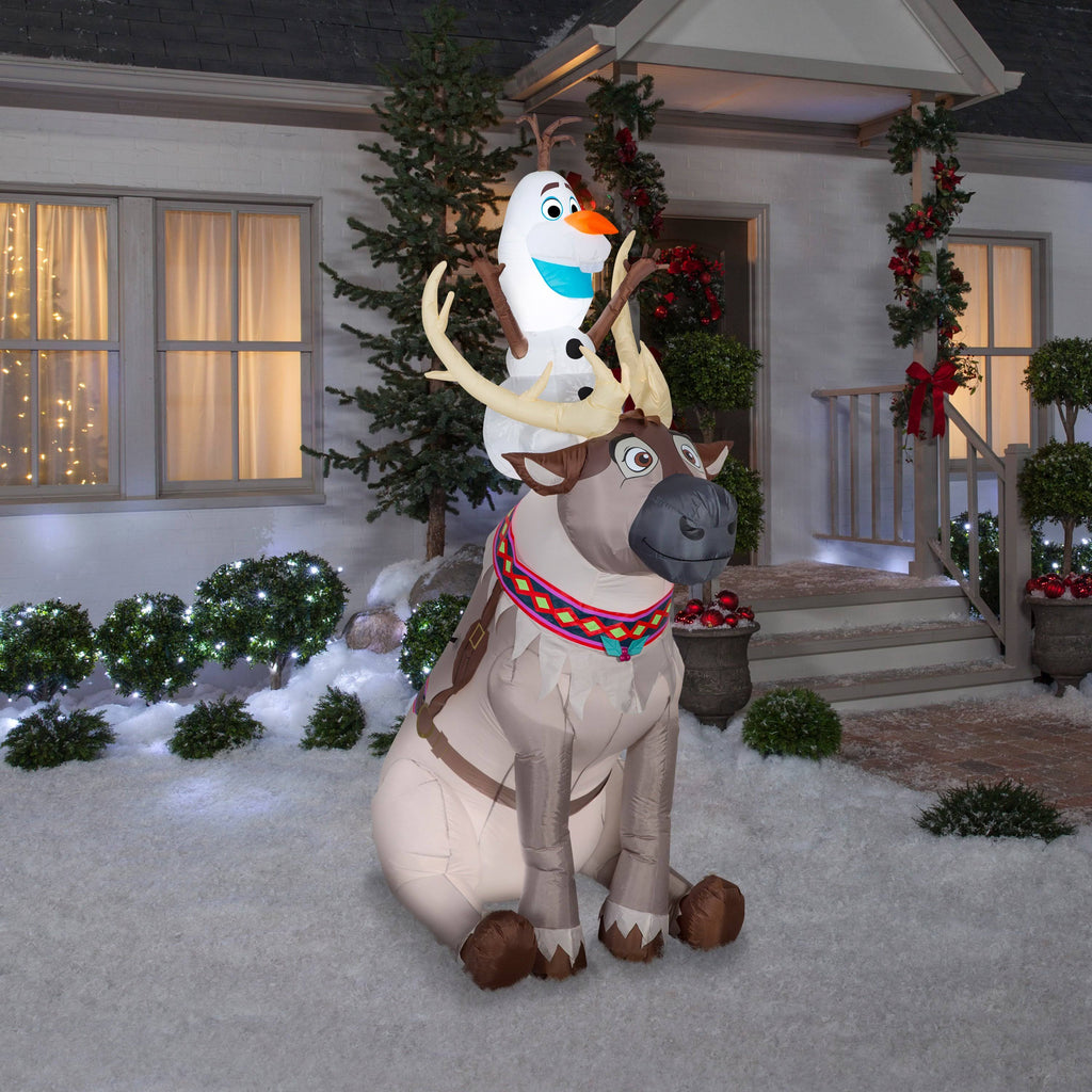 Inflatable Olaf Sitting on Sven Y207933