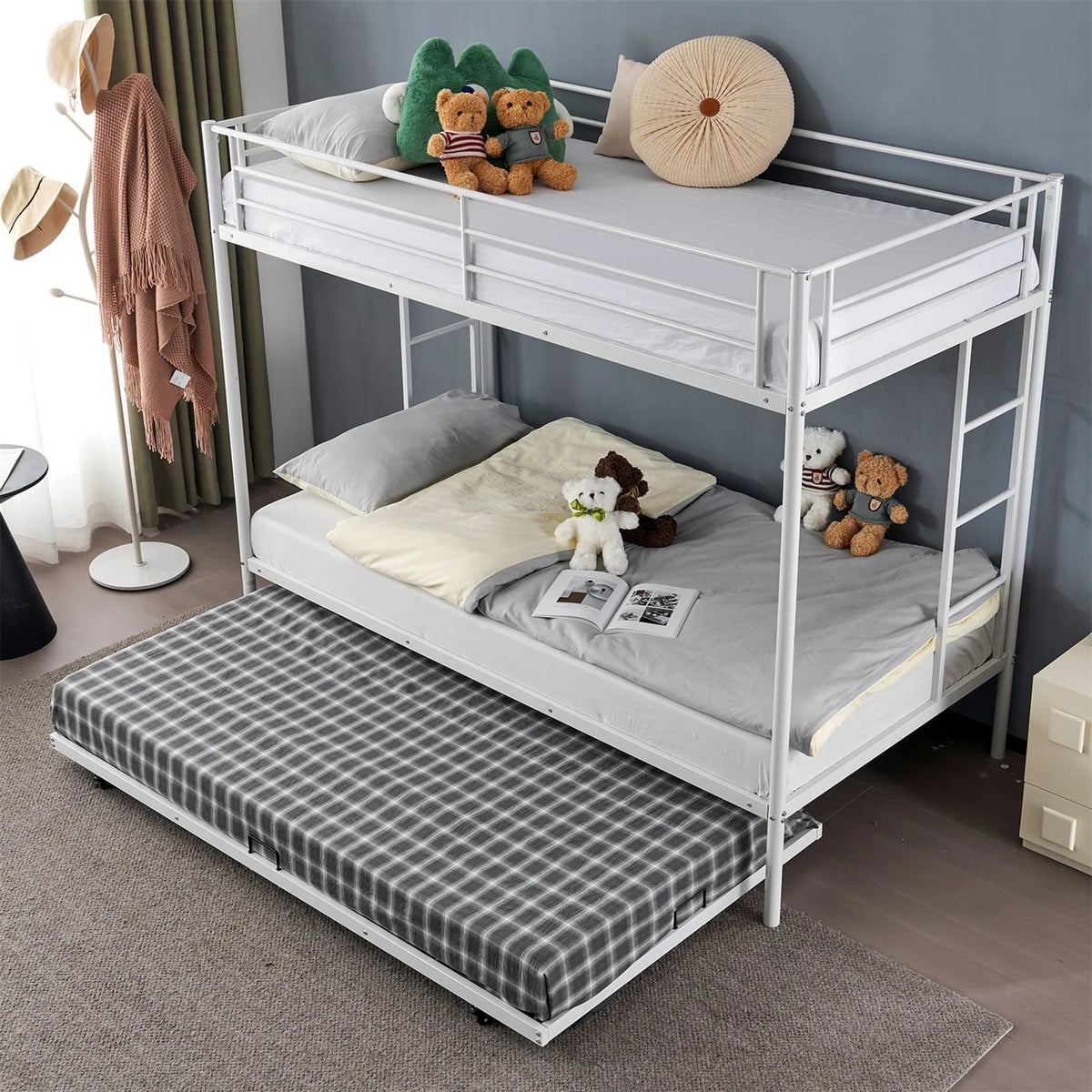 Twin over Twin Steel Bunk Beds T9710