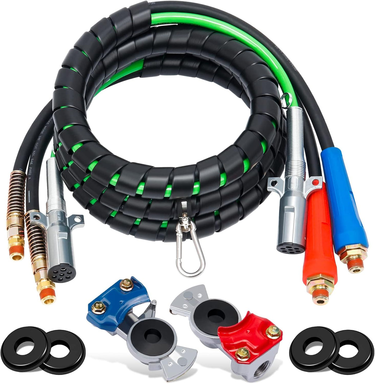12 FT Semi Truck Air Hose Kit with Glad Hands G636