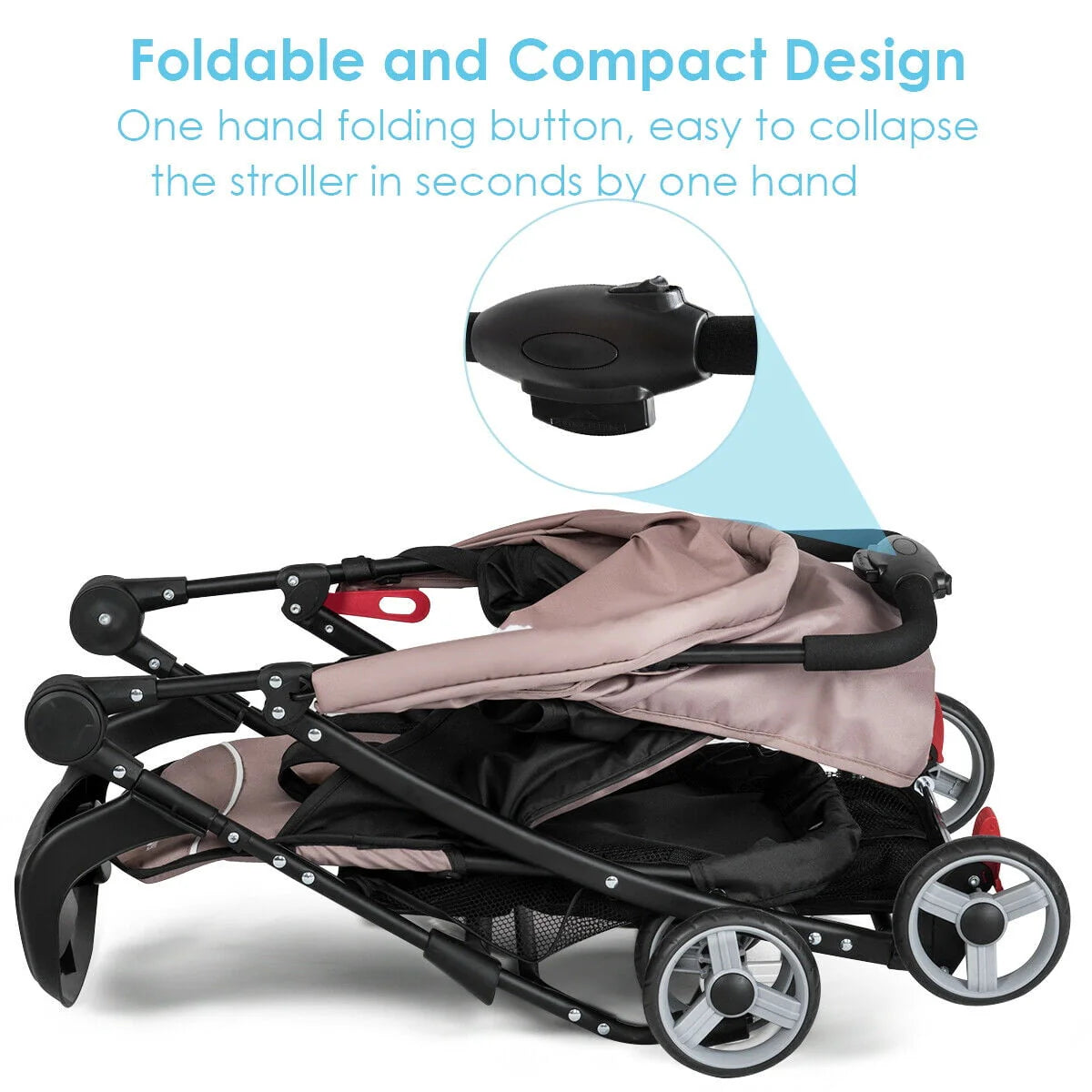 Foldable Lightweight Baby Stroller Pushchair X6000
