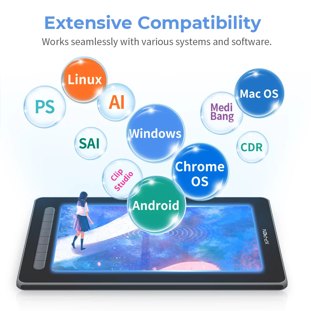 Pink 11.9in Graphics Display Digital Tablet O739