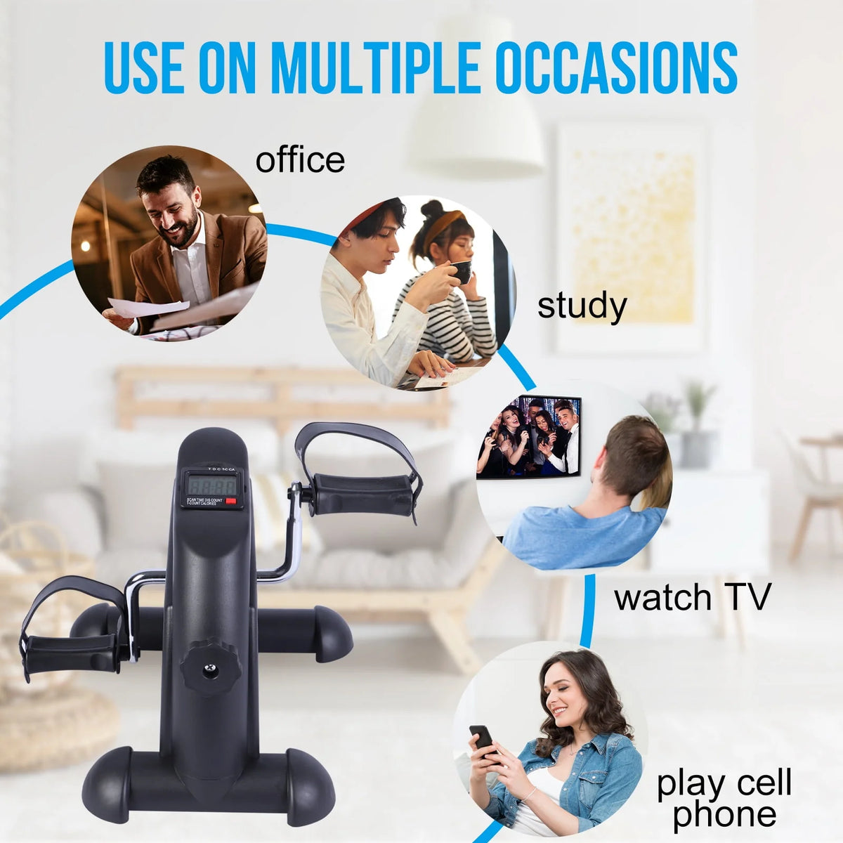 Mini Multi-Functional Stepper Exercise Bike with LCD Screen E768