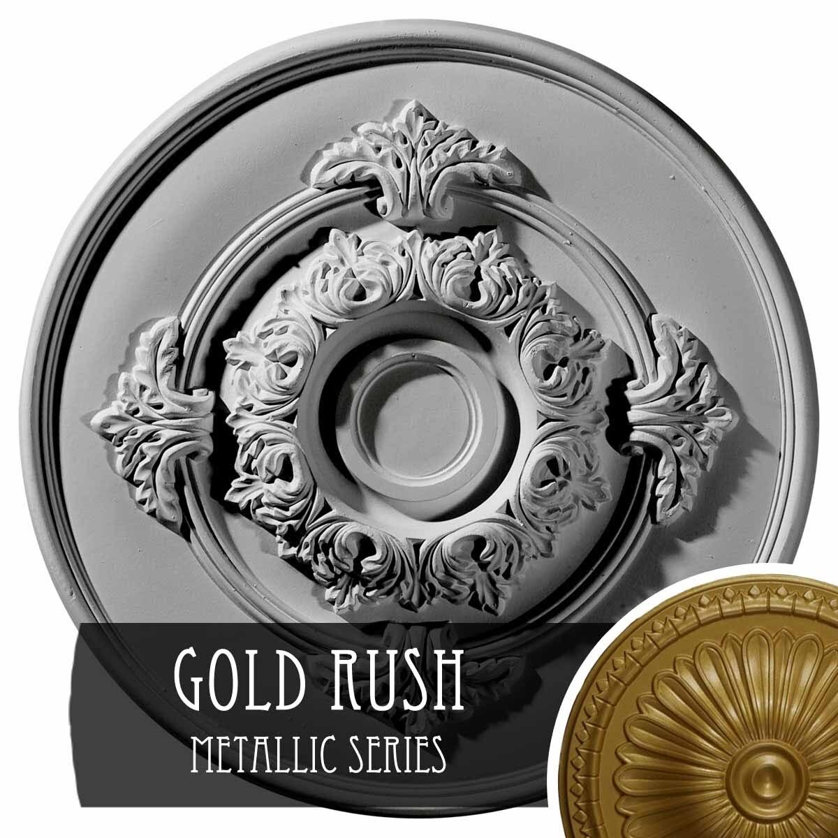Hand-Painted Gold Ceiling Medallion S80981