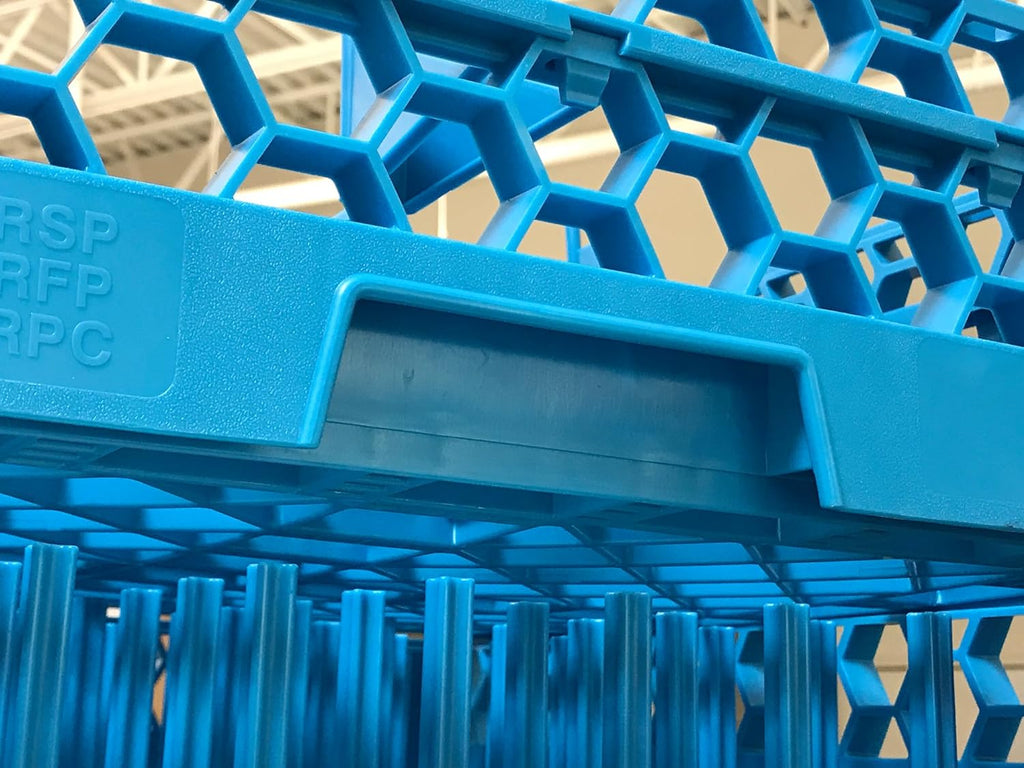 20 Compartment Glass Rack with 1 Extender, Blue (Pack of 4) Y796