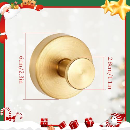 Suction Cup Hooks, 2 Gold E4862