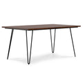 Solid Mango Wood and Metal 66 inch x 40 inch Rectangle Dining Table U406