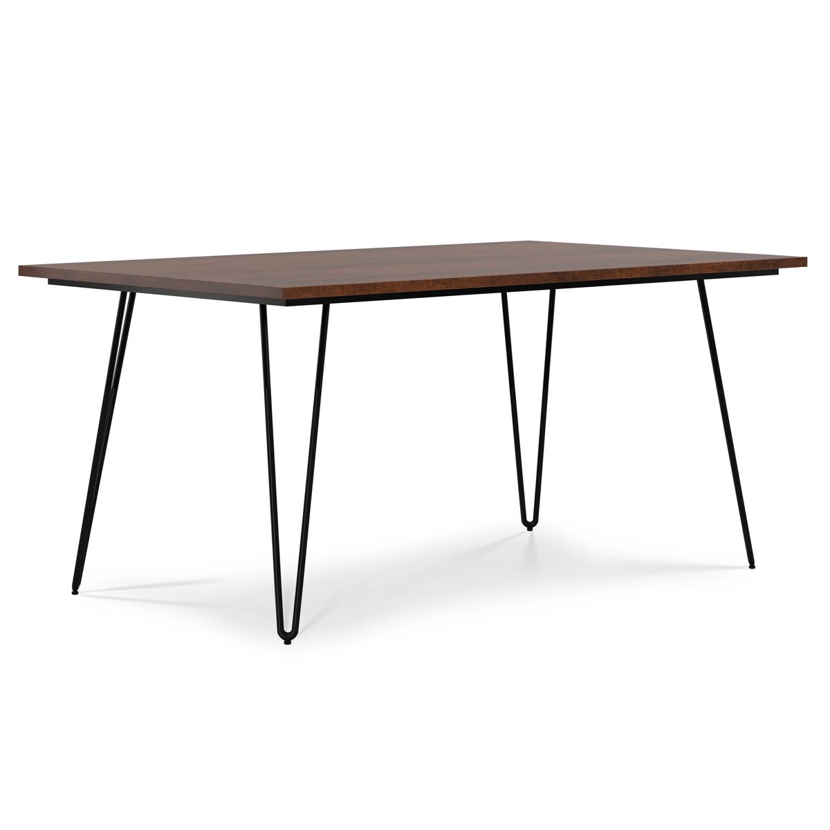 Solid Mango Wood and Metal 66 inch x 40 inch Rectangle Dining Table U406