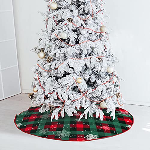 Red 48 inches Plush Christmas Tree Skirt G809287