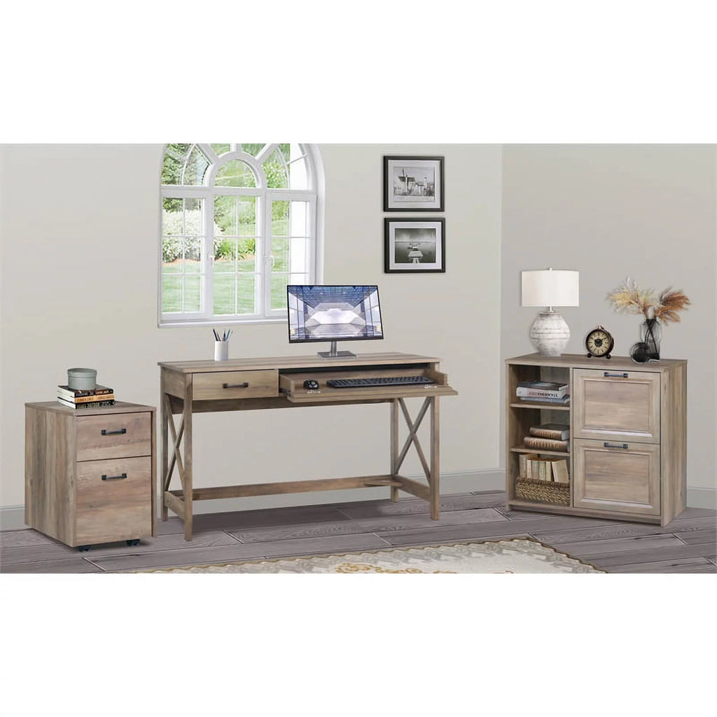 Rustic Oak Finish Mobile File Cabinet I847507