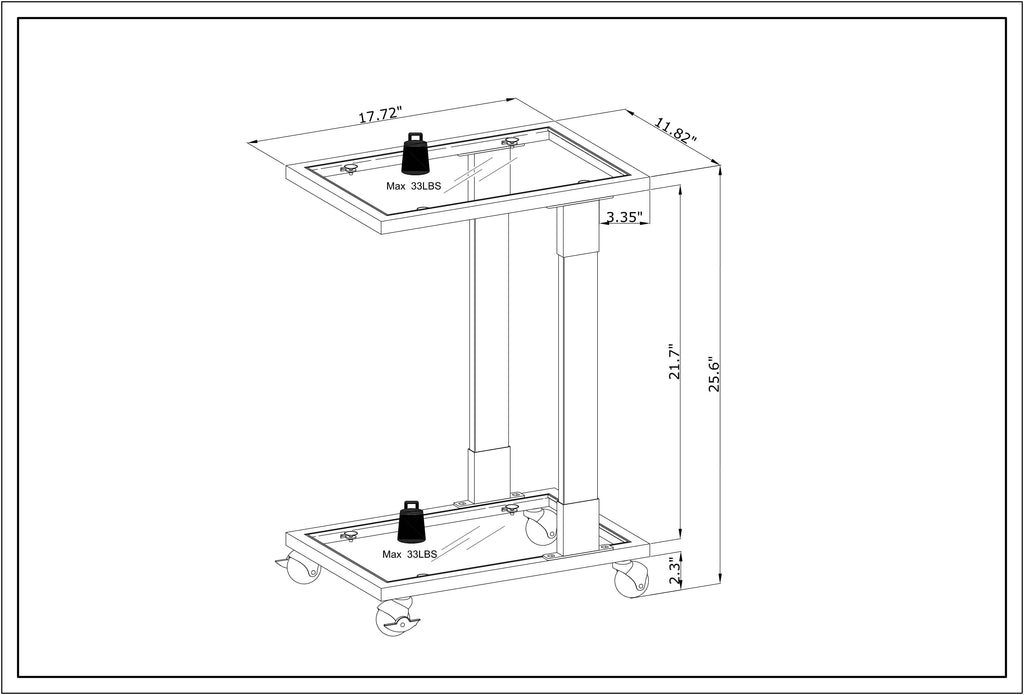Chrome Glass C Shape Square Side Table with Metal Base Z424
