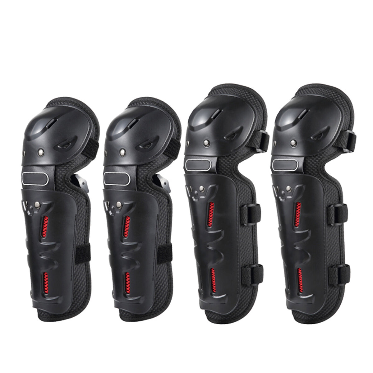 4PCs Cycling Knee Brace and Elbow Guards Protective Pads N38728