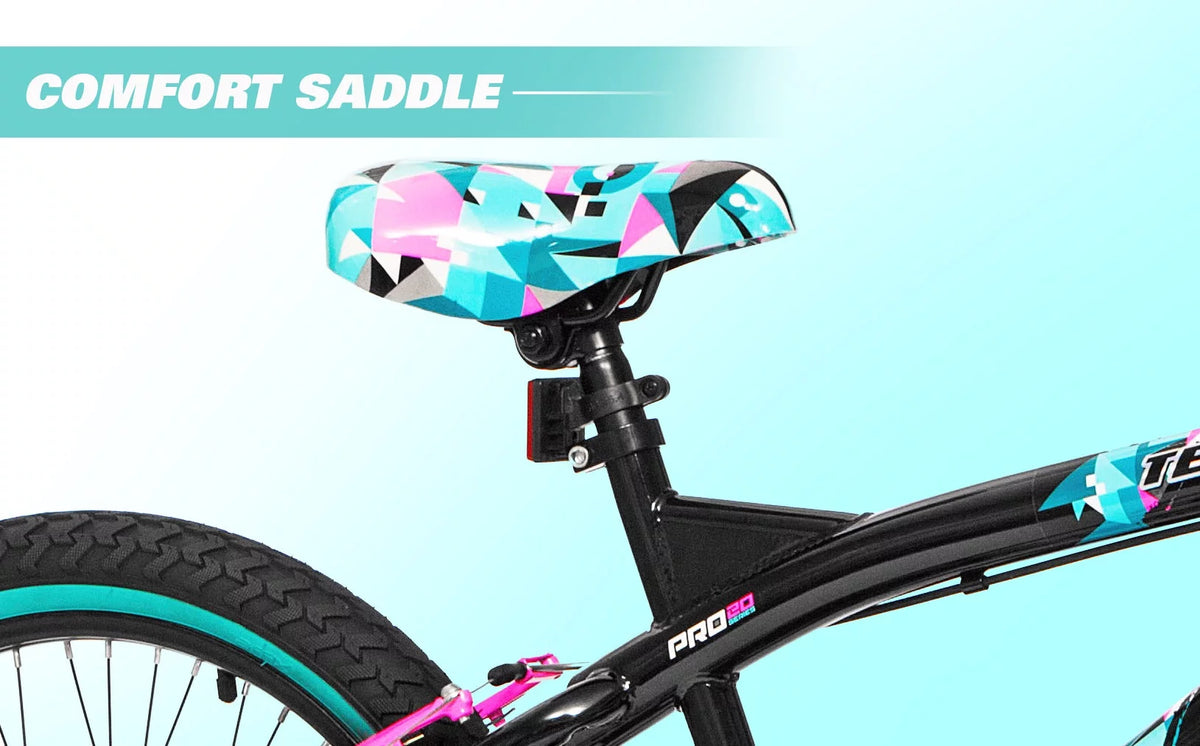 20 Girl's Black Aqua Bicycles Y67149