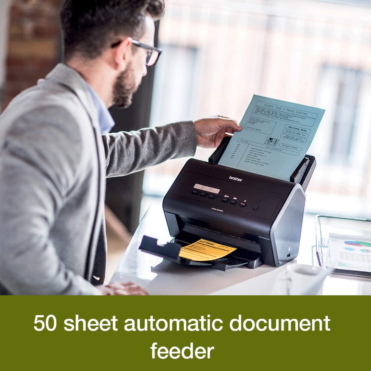 Black Network Document Scanner B66014