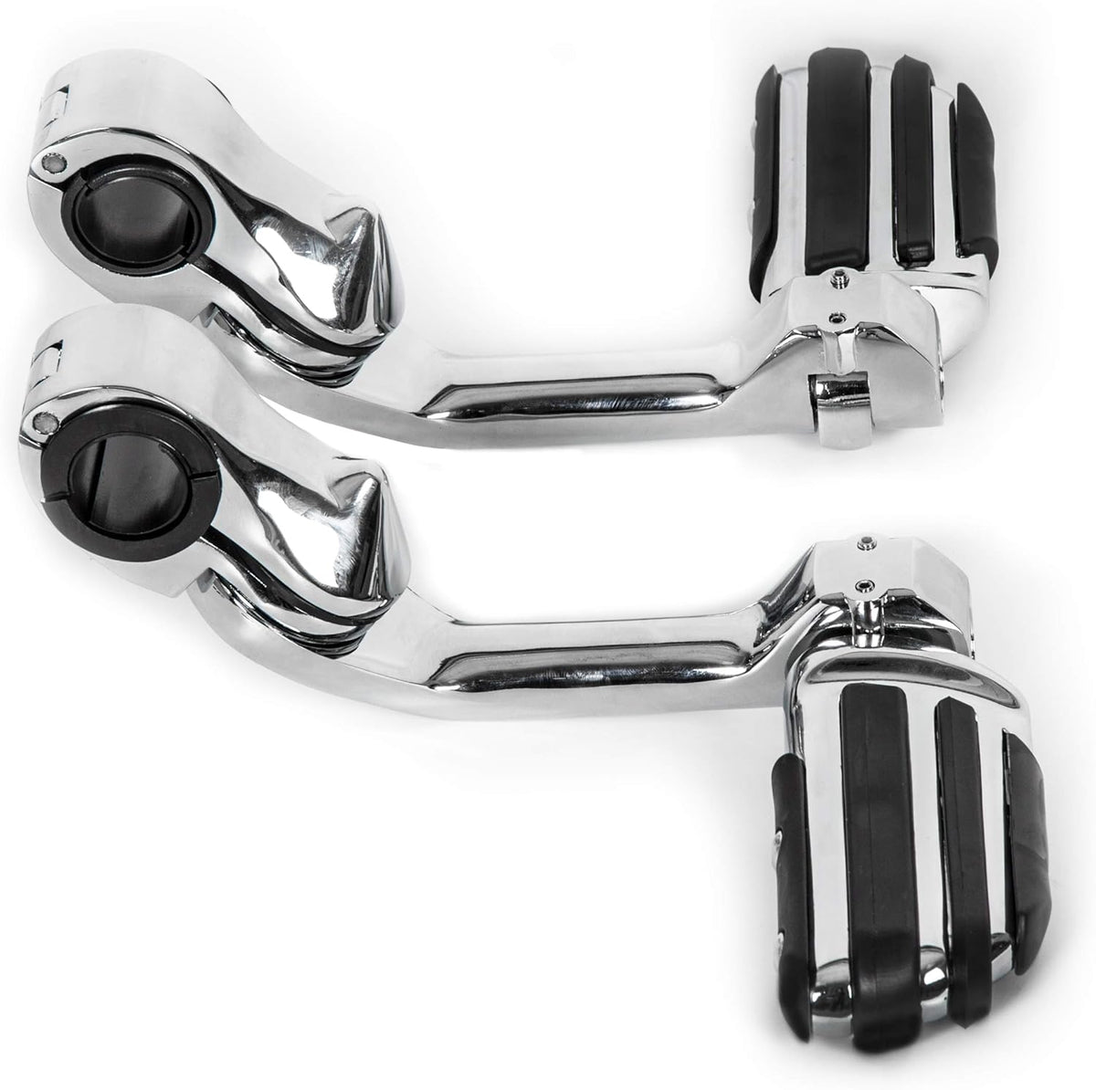 1-1/4" Long Highway Foot Pegs Pedal with Screws for 1.25" Motorcycle Crash Bar Engine Guards Mount Tubing E26193