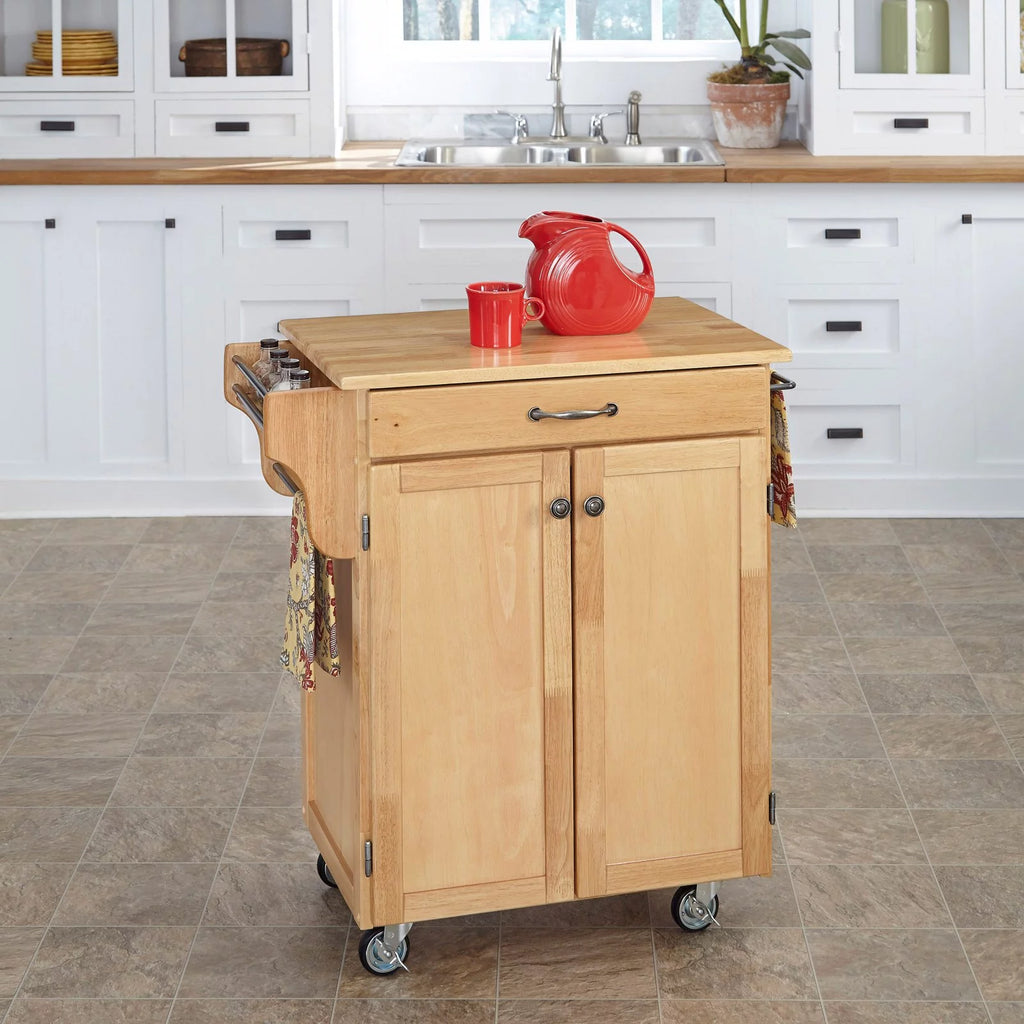 Off White Wood Kitchen Cart W574
