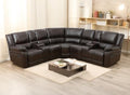 Leather L-Shaped Reclining Sectional Sofa with Chaise N53531