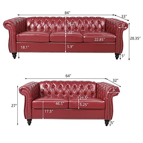 Green Velvet Chesterfield Sofa and Club Chair Set F156733