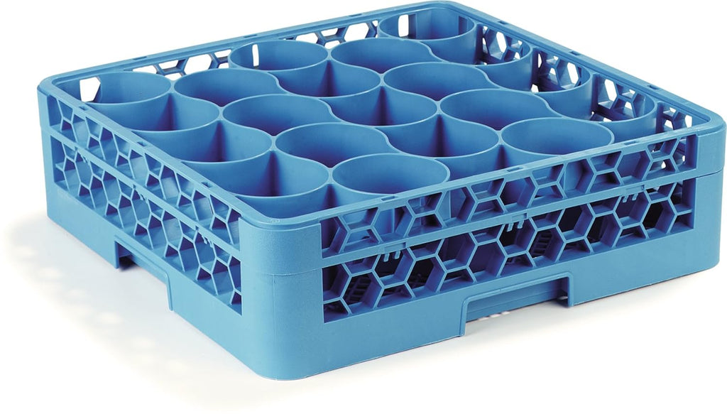 20 Compartment Glass Rack with 1 Extender, Blue (Pack of 4) Y796
