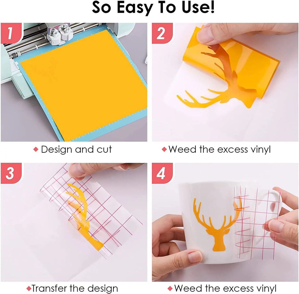 100 Pack 12"x12" Permanent Adhesive Vinyl Y767311