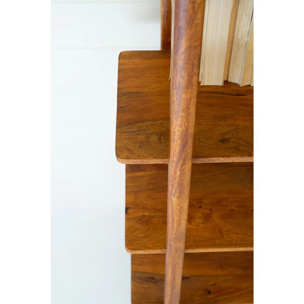 Mango Wood Bookshelf with Teak Finish R171