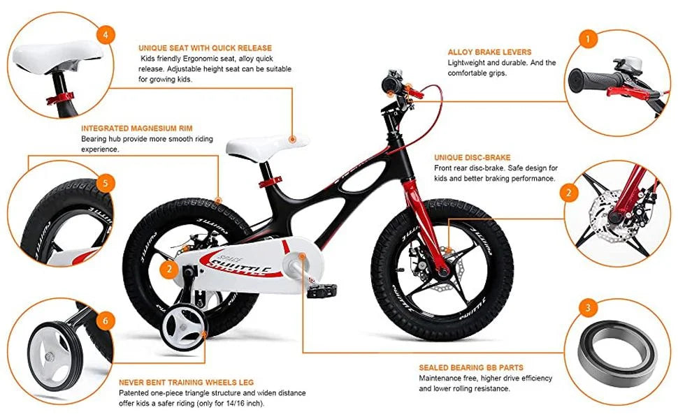 White 18 inch Kid's Bike L414