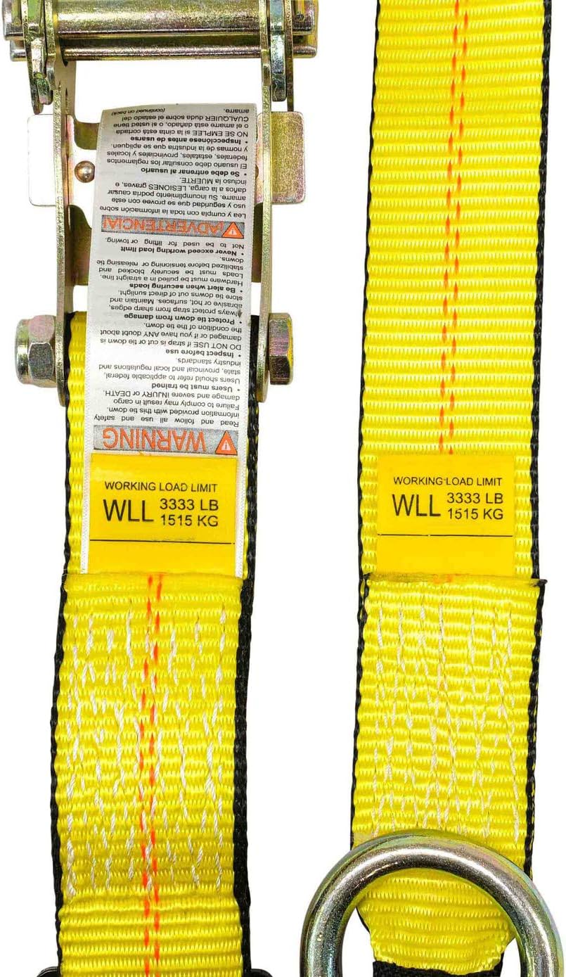 4 Pack 2 x 10' Car Tie Down Ratchet Strap with Flat Hook B9229
