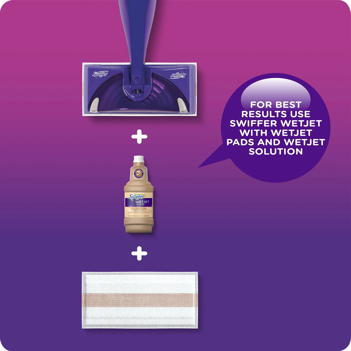 Wood Mop Starter Kit (1 Mop, 5 Pads, 1 Floor Cleaning Solution) Z591086