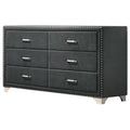 6-drawer Upholstered Dresser Grey J637404