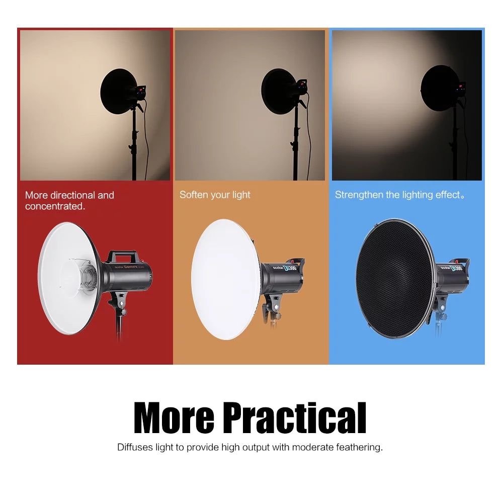 41cm Speedlite Strobe Lighting Diffuser Beauty Dish Lampshade Bowens Mount T2101