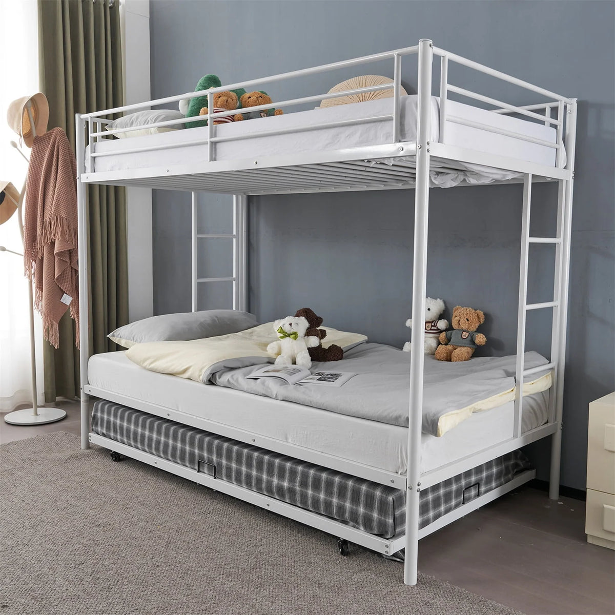 Twin over Twin Steel Bunk Beds T9710
