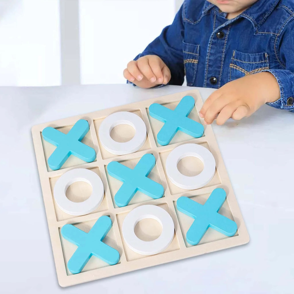 Wooden Tic Tac Toe Game 30x30x1.5cm W95798