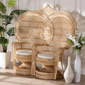 Natural Brown Rattan Two-Seater Chair V232