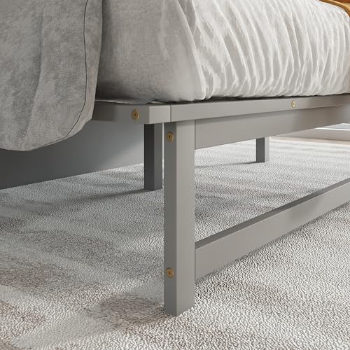 Queen Size Grey Murphy Bed with Charging Station and Drawers F67209