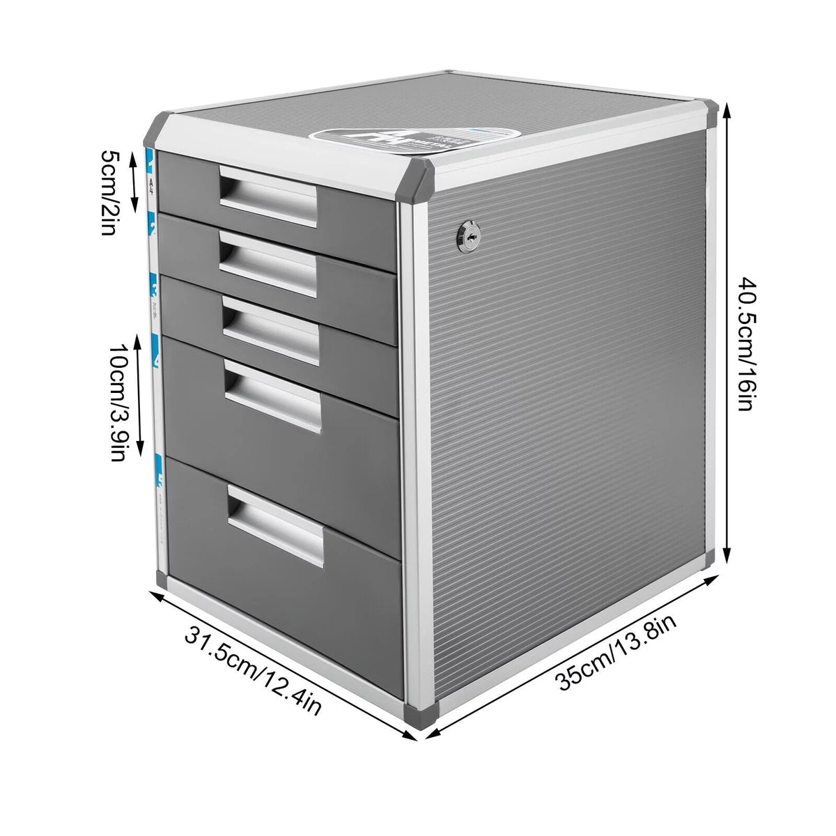 5 Drawer Aluminum Desktop Drawer Organizer G231