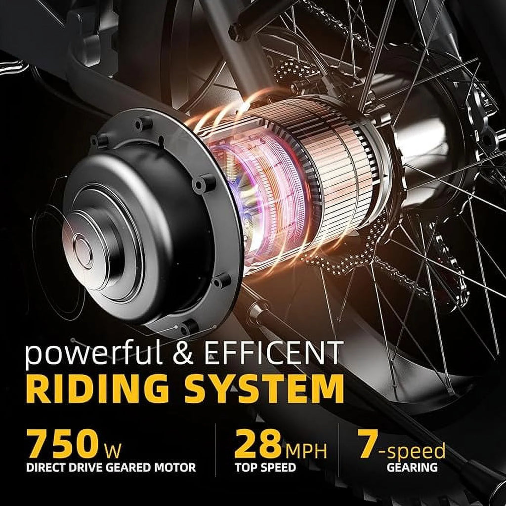 Electric Bike 750W Motor 20 Fat Tire 48V 15Ah Battery G2107