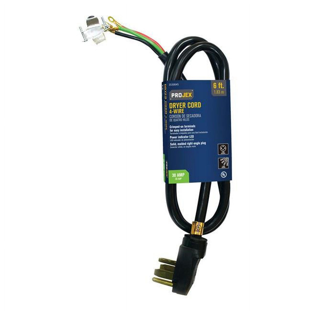 6 ft. Dryer Cord with 4 Wire - Black W8195
