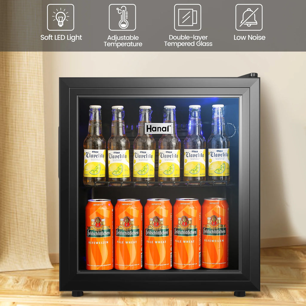62-Can Beverage Refrigerator and Cooler with Glass Door W675069