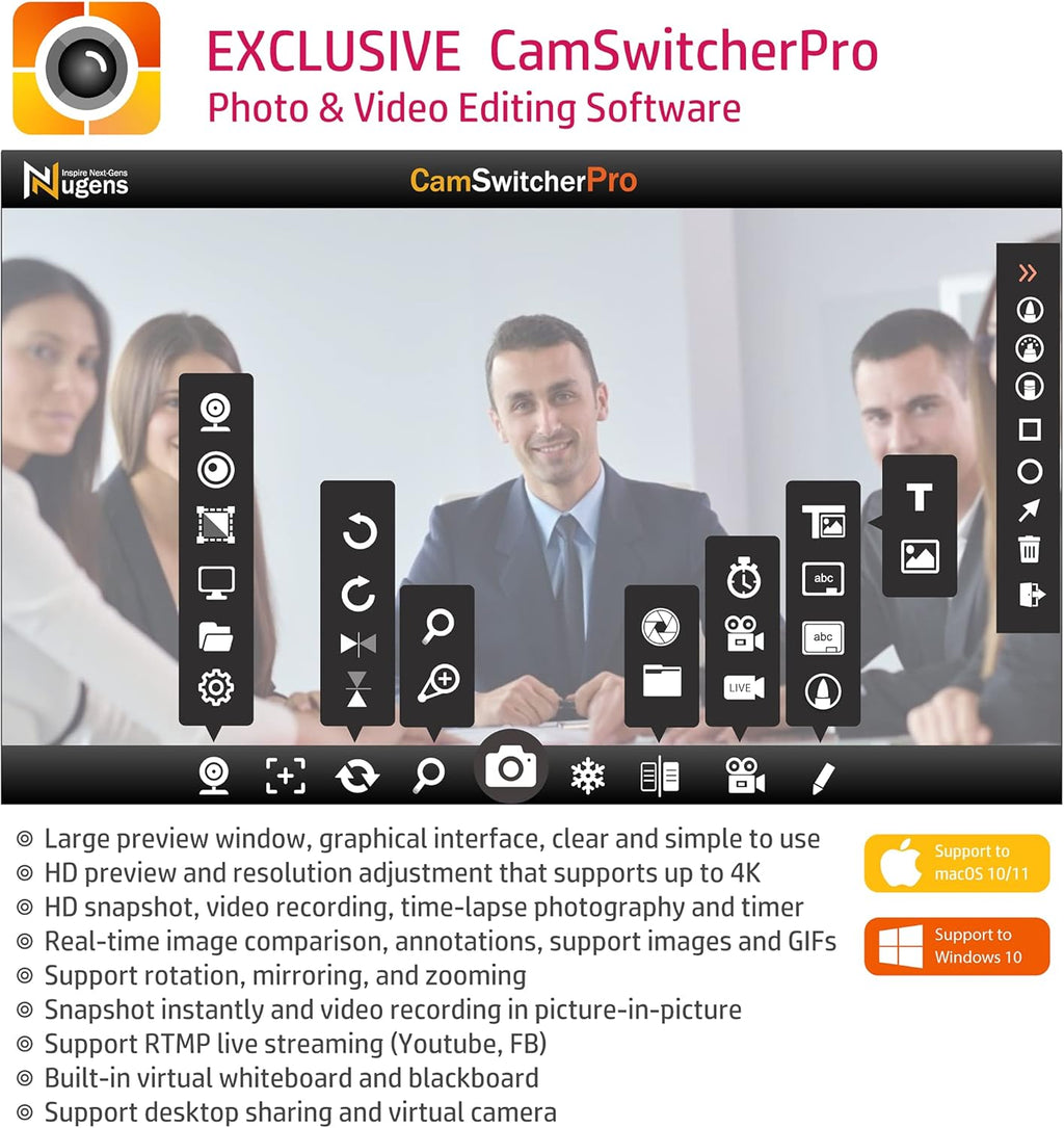 AI 4K Auto-Framing Video Conference Camera X487669