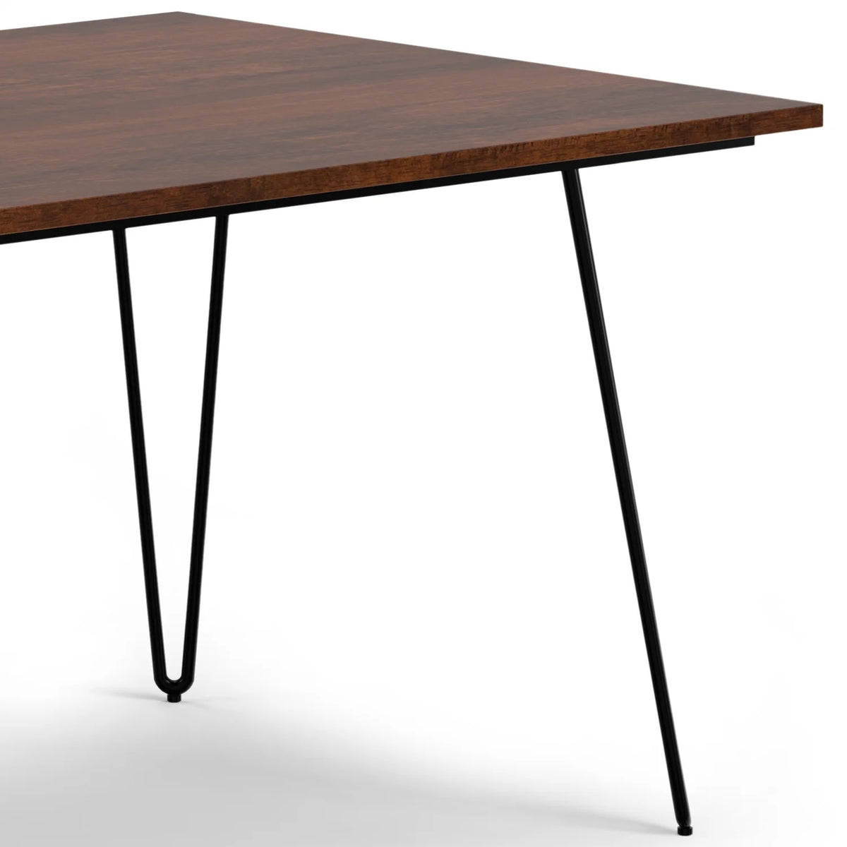 Solid Mango Wood and Metal 66 inch x 40 inch Rectangle Dining Table U406