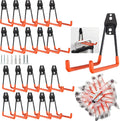20 Pcs Heavy Duty Wall Mount Utility Hooks with Anti-Slip Coating J792338