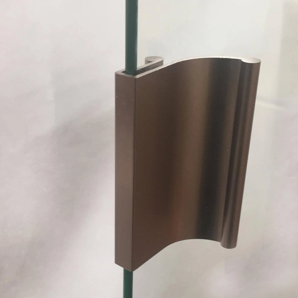 52-in to 56-in Frameless Oil-Rubbed Bronze Sliding Shower Door A753